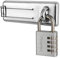 Master Lock 7640704EURD Set Chiavistello a Barra Dritta e Lucchetto con Combinazione