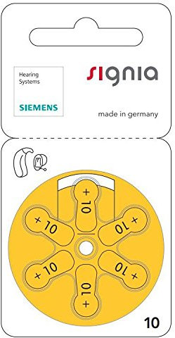Siemens Hearing Aid Batteries Size 10 10 Packs of 6