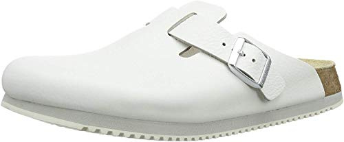 Birkenstock Clogs ''Boston'' aus echt Leder in Weiß 45.0 EU R