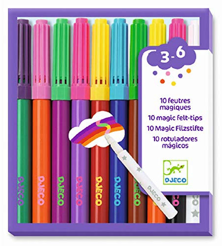 Djeco DJ08827 Farben: 10 Pinsel Filzstifte