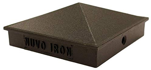 Nuvo Iron PCP02 3 1/2 Pyramid Post Cap, 3-1/2 x 3-1/2 inch, Black