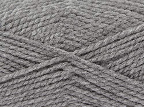 King Cole Big Value Chunky Knitting Wool/Yarn Grey 547 - per 100g ball