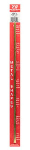 K&S Precision Metals Square Brass Tube 8153 – 3/16 OD x 0.014 Wall x 12 Long – DIY Crafts, Framing, Furniture, Modeling, Made in USA, 1 Tube