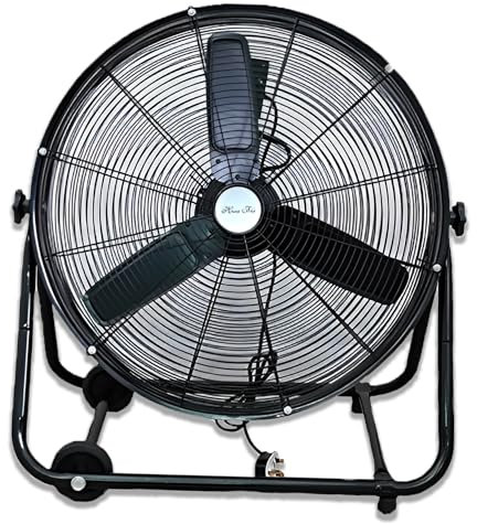 Powerful Barrel Drum Fan Industrial Commercial Rolling Office Metal 202436 (36)
