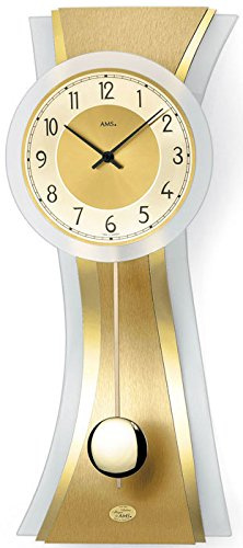 AMS Moderne Wanduhr mit Quartzwerk, batteriebetrieben 7267