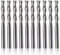 HQMaster 10PCS 1/8 17mm Carbide Flat Nose End Mill CNC Router Bits Double Flute Spiral Set Tool Nylon Resin ABS Acrylic PVC MDF Hardwood by HQMaster