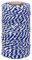100M Corda Cotone Cordoncino Passamaneria Dia. 2mm Decorazione Feste Nozze Blu E Bianco