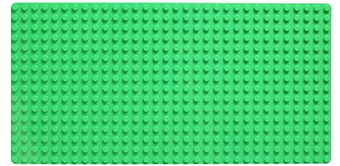 Große Platte Bauplatte, Kompatibel Lego Duplo, Hubelino, Papimax, Unico Plus, 51cm x 26cm x 2cm, Rechteckig, grün