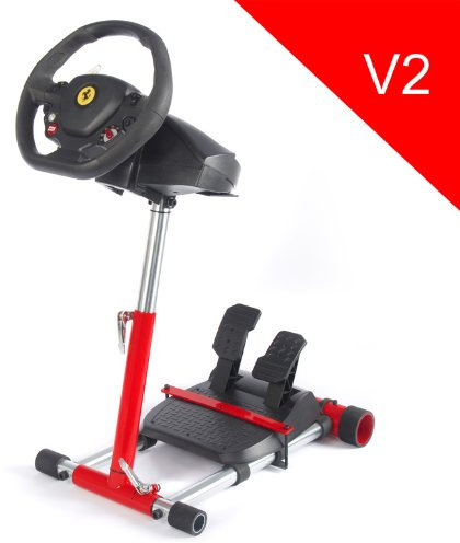 Wheel Stand Pro for Thrustmaster T80 /T100 /F458 /F430 /RGT wheels - V2 ROSSO (Not include a handle controller)