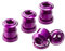 Reverse Kettenblattschrauben 4er Set Aluminium lila