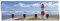 ARTLAND Wandgarderobe Garderobenpaneel Holz mit 4 Haken 90x30 cm Design Garderobe mit Motiv Strand Meer Gräser Nordsee Leuchtturm Sylt T9ML