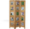 Homestyle4u 971 Paravent mural 3 pièces en bois naturel