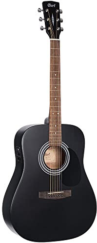 Cort AD810E Akustikgitarre, seidenmatt, Schwarz