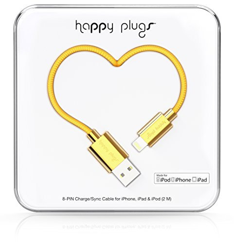 Happy Plugs Deluxe Lightning Charge and Sync Cable for Apple iPhone 5S/6/6 Plus - Gold