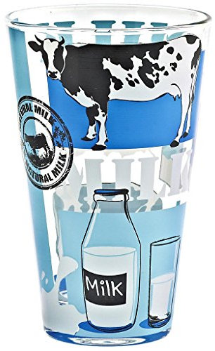 CRISTALICA Longdrinkglas Milchglas Trinkglas Nadia mit Motiv 310 ml H 12,5 cm Moderner Zeitloser Style