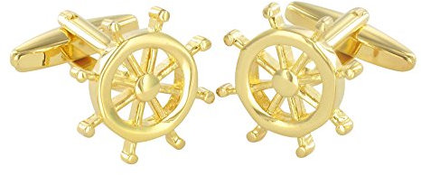 TEROON Manschettenknöpfe Steuerrad 18k vergoldet