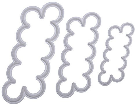 3D silicone form for decoration of cupcakes/biscuits/cakes, for fondant