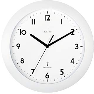Acctim Cadiz Radio Controlled Wall Clock - Color: White