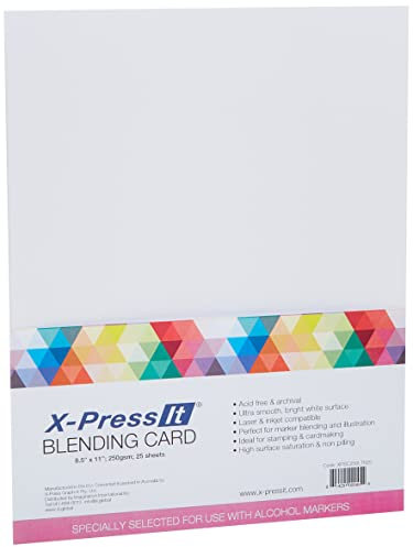 COPIC XPBC25 X-Press Zeichenpapier, 21,6 x 27,9 cm, Weiß, Mehrfarbig, 25 Stück