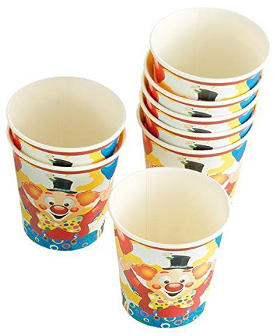 Pappbecher Lustiger Clown 8er Pack