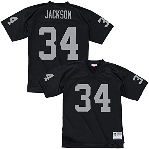 Mitchell & Ness BO Jackson Los Angeles Raiders Throwback NFL Trikot Schwarz L