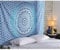 Aakriti Gallery Baumwolle Mandala Wandteppich Wandbehang - Böhmische Tagesdecke, Boho Decke/Überwurf Wandteppiche für Wohnzimmer, Wohnkultur (Blue, 235 x 210 cms)