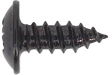 Sealey BST3510 Lot de 100 vis Pozi auto-taraudeuses à tête à bride Noir 3,5 x 10 mm