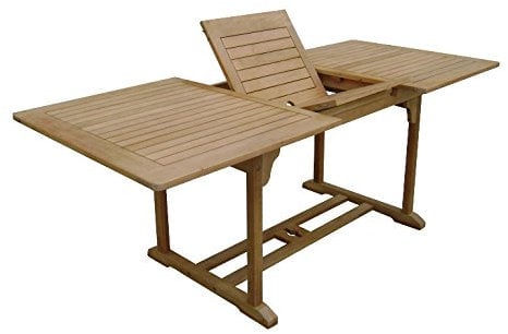 Sedex Dundee Tisch 150-200x90 cm ausziehbar Eukalyptusholz Gartentisch Auszugstisch Holztisch Massivholz