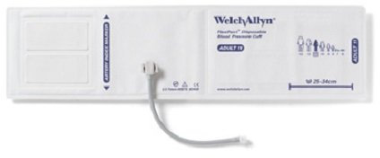 Welch Allyn SOFT-11-1SC FlexiPort Soft Disposable Blood Pressure Cuffs, One-Tube Screw-Type Connector, Adult [size 11] (Pack of 20)