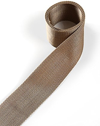 1buy3 Gurtband aus Polypropylen 25mm breit, 12 Meter lang, Farbe:4 - Graubeige | Grundpreis pro Meter = € 0,67