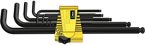 Wera 05021728001 Hex-Plus Hex Key Set 950 PKL/13 SZ N High Torque with Ball-end, Imperial BlackLaser, 0.05-inch-3/8-inch, 13-Piece
