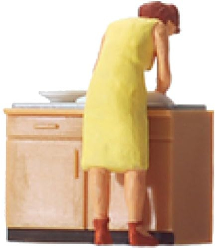 Preiser 1/87 th PR28145 Model Rail Woman Washing Up