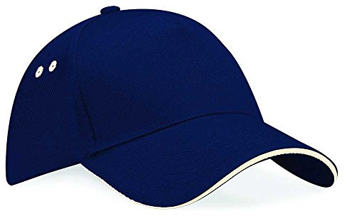 Beechfield B015 Ultimate Cap / Schirmmütze, 5 Panels, Unisex, für Erwachsene Einheitsgröße Mehrfarbig (French Navy/Putty)