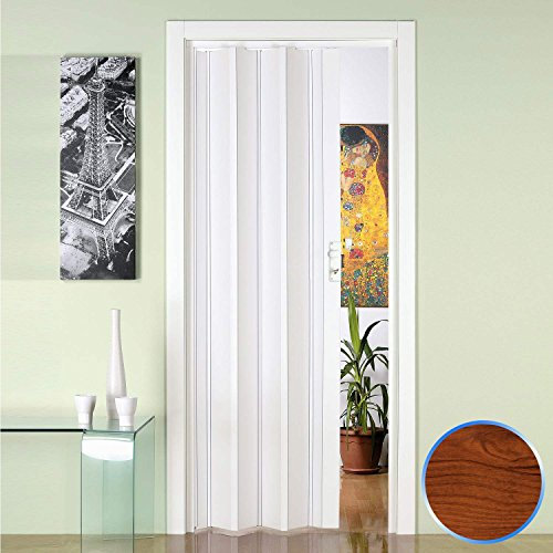 Porta a Soffietto da Interno in PVC Ciliegio 88,5x214 cm MOD. Luciana