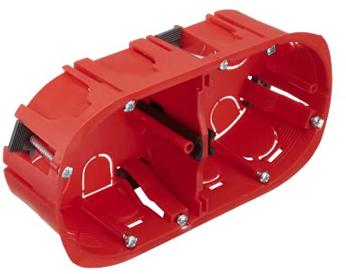 Debflex 718762 Einbaudose Trockenbauwand D67 2 Positionen, P40/rot