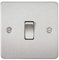 Knightsbridge FP2000BC Flat Plate 2 Way Switch, Brushed Chrome, 10AX, 1G