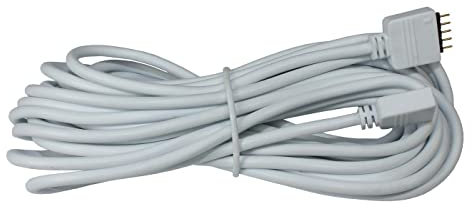 Lumonic 5m cavo di estensione LED RGBW connettore bianco 5 Pin femmina e maschio - Dimensioni cavo RGB 16x6mm - Per alimentazione o estensione