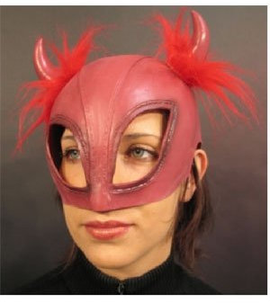 Festartikel Müller Latex Halbmaske Teufelin
