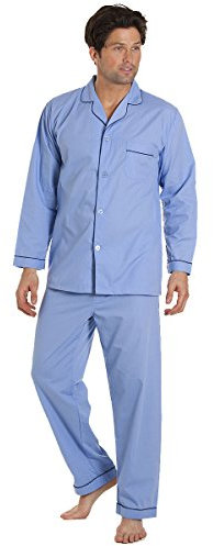 Haigman Gents Poly Cotton Pyjamas 7490 Blue M