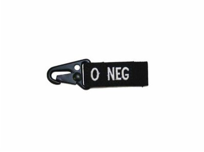 Condor SOS Blutgruppen Anhänger Black 0 NEG
