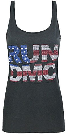 Amplified Run DMC USA Diamante Women's Vest Charcoal