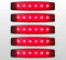 5 Stück 12 V SMD 6 LED rote Position-Lichter für den LKW, Taxi und Bus.