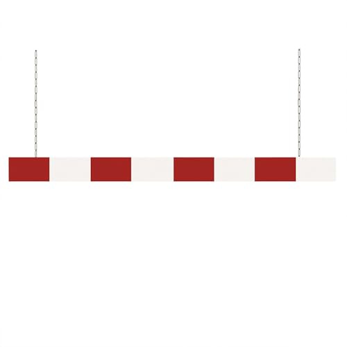 Certeo | Höhenbegrenzer aus Aluminium | Rot-weiß reflektierend, Länge 2500 mm