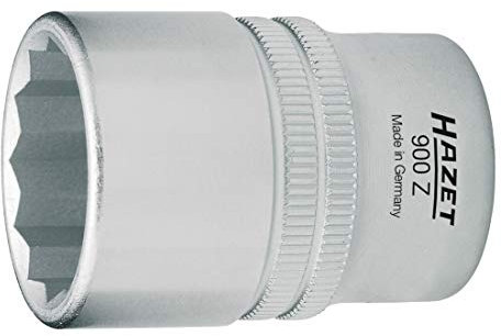 HAZET Steckschlüsseleinsatz Doppelsechskant 900Z-17 17mm I Antrieb 1/2 Zoll I Chrom-Vanadium-Stahl, robustes Design