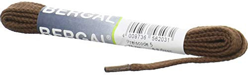 1 Paar Bergal Schnürsenkel mittelbraun - flach - 7,0 mm breit (45 cm)