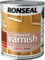Ronseal RSLINGMO250 250ml Quick Dry Gloss Interior Varnish - Medium Oak
