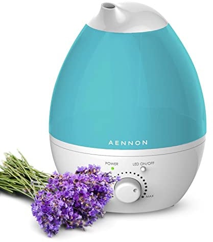 AENNON Air Humidifier For Bedroom - Oil Diffusers For Home - Baby & Pets Humidifier - Auto Shut Off & Night Mode - 20+ Hours Of Use - 2.8L - Cool Mist Humidifiers