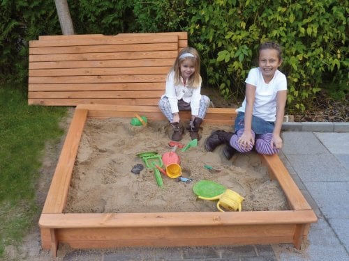 Promadino Sandkiste Tessa mit Abdeckung, 100 x 100  cm