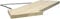 Rayher 6199000 Holz Pfeil mit Metallkette 38,5 x 14,8 cm, Stärke 1,1 mm, Holzschild zum Aufhängen, Holzbrett in Pfeilform, Türschild, Türhänger blanko, Wegweiser Holz, Beige