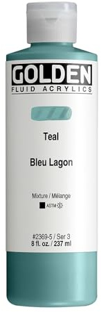 Golden 0002369-5 Fluid Acrylic 8 oz. Teal